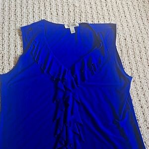 Dress Barn sleeveless shirt, size large